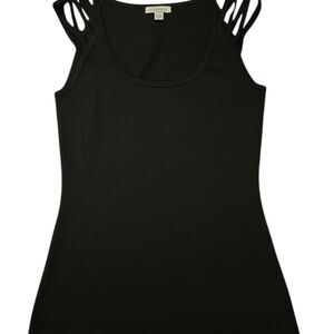 Boston proper black strappy sleeve top size small